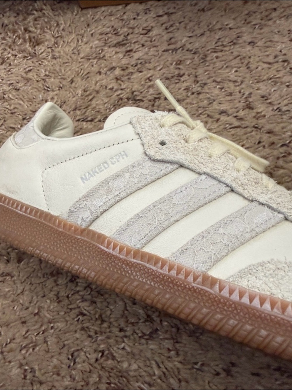 adidas x Naked Copenhagen Samba OG Lace Cream White Off White Sneaker JI3993 W10 - Picture 7 of 16